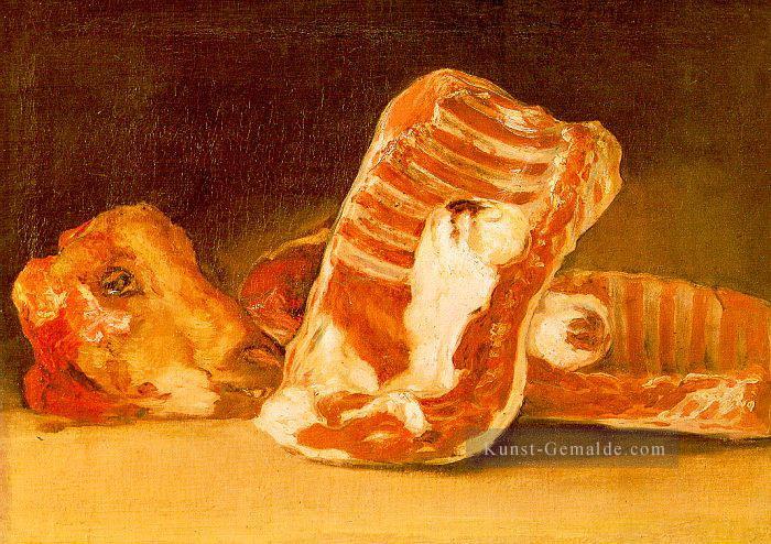 Stillleben mit Sheeps Head Romantische moderne Francisco Goya Ölgemälde